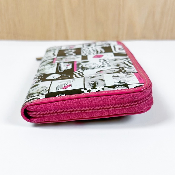 Fossil Liza Pop Art Zip Around Wallet Pink - Picture 5 of 12